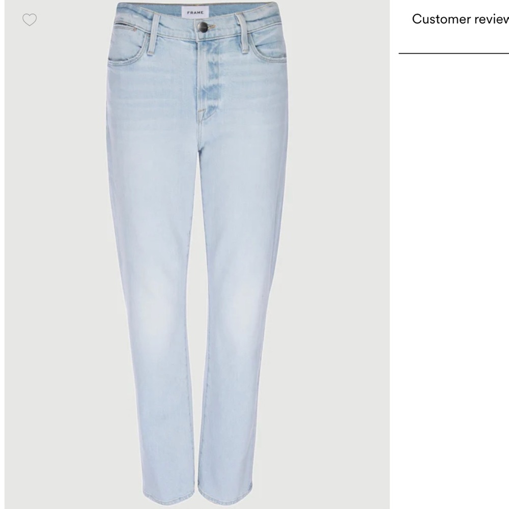 Frame denim jeans le high straight 30 10 altadena light wash high rise